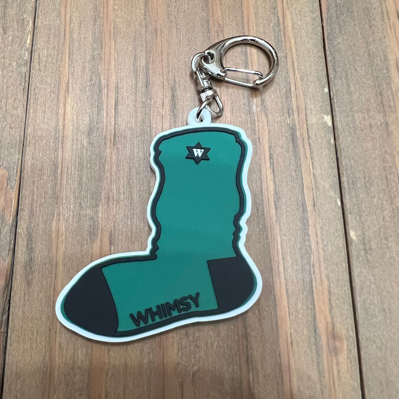 WHIMSY TRADEMARK RUBBER KEYCHAIN