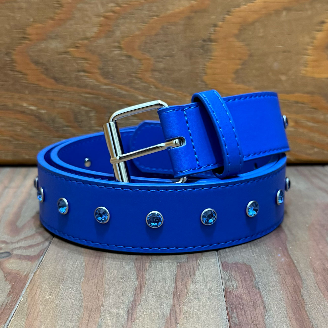 LOOSEY LOVES YOU ROYAL RHINESTONE BELT