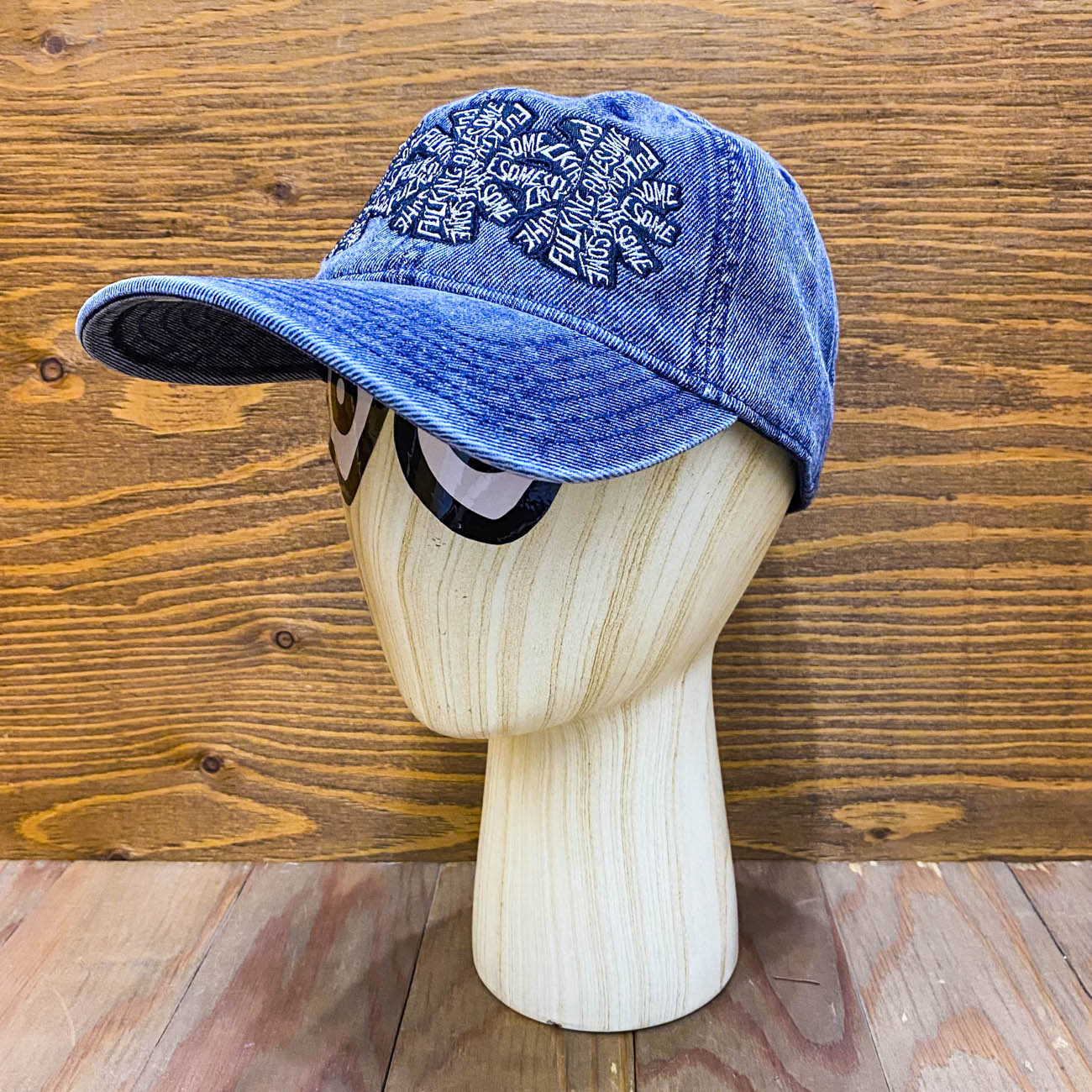 FUCKING AWESOME THREE SPIRAL WASHED DENIM 6-PANEL HAT