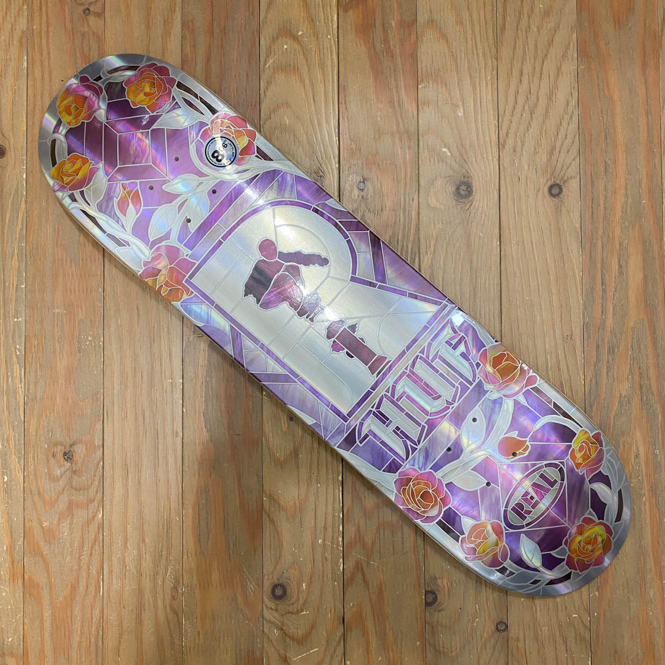 REAL KEITH HUFNAGEL HOLOGRAPHIC CATHEDRAL DECK 8.06/8.25inch