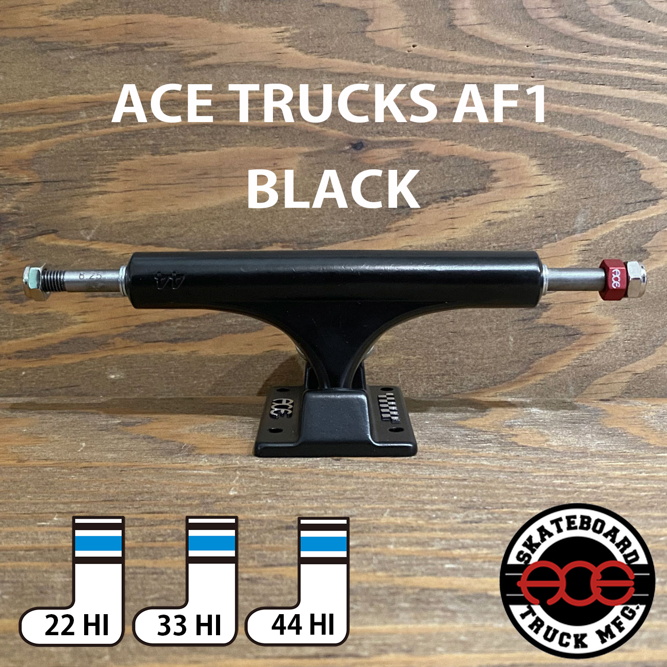 ACE TRUCKS AF1 MATEE BLACK 22-44