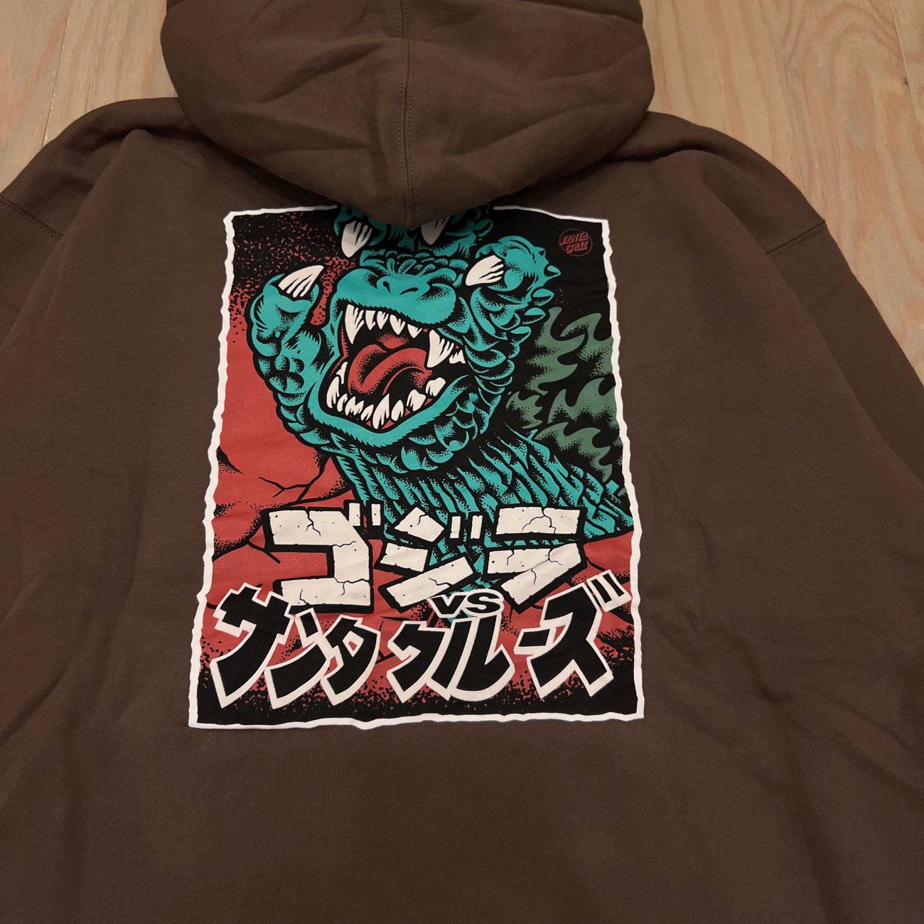 SANTA CRUZ x GODZILLA HAND FRONT HOODIE 