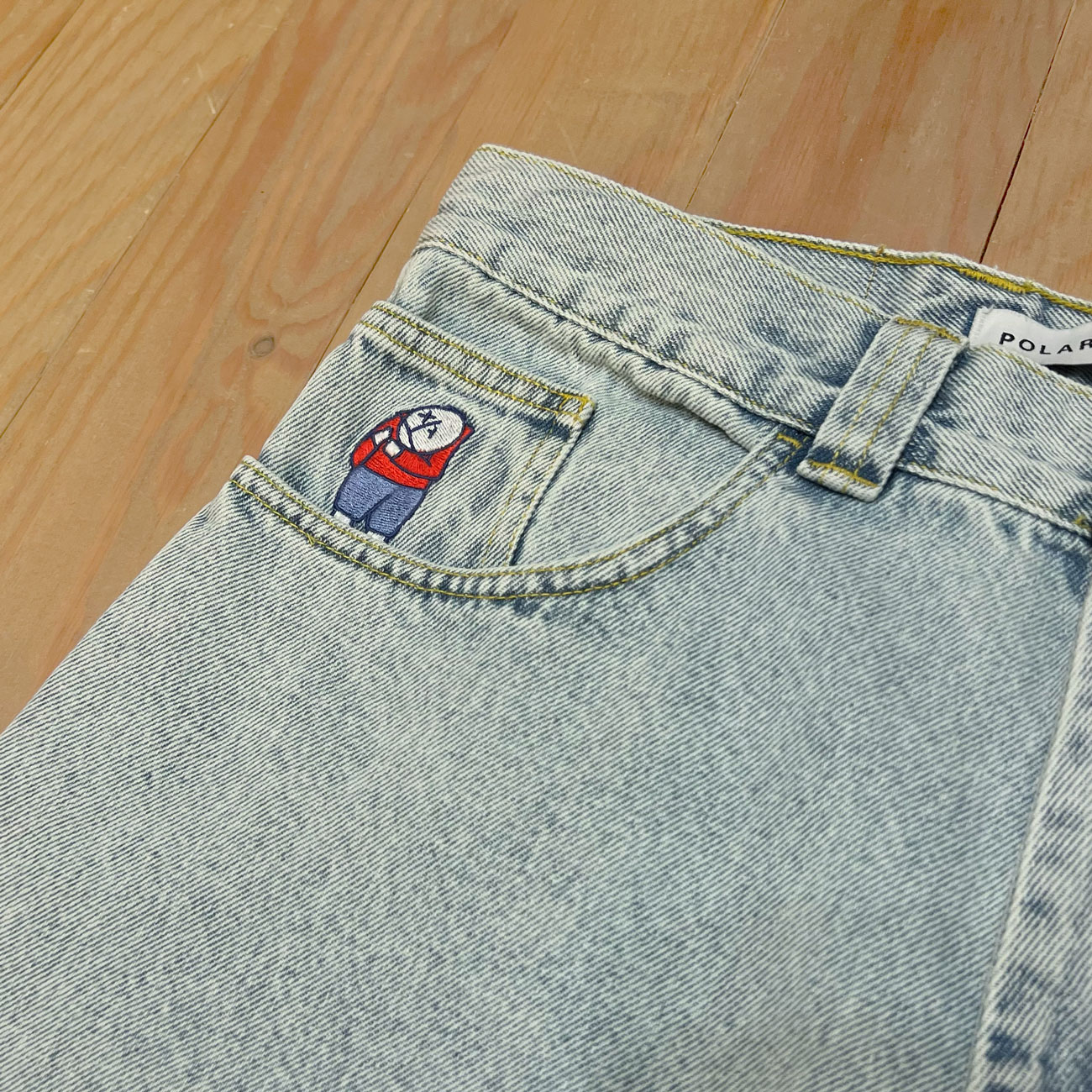 POLAR BIG BOY PANTS OG LOGO LIGHT BLUE