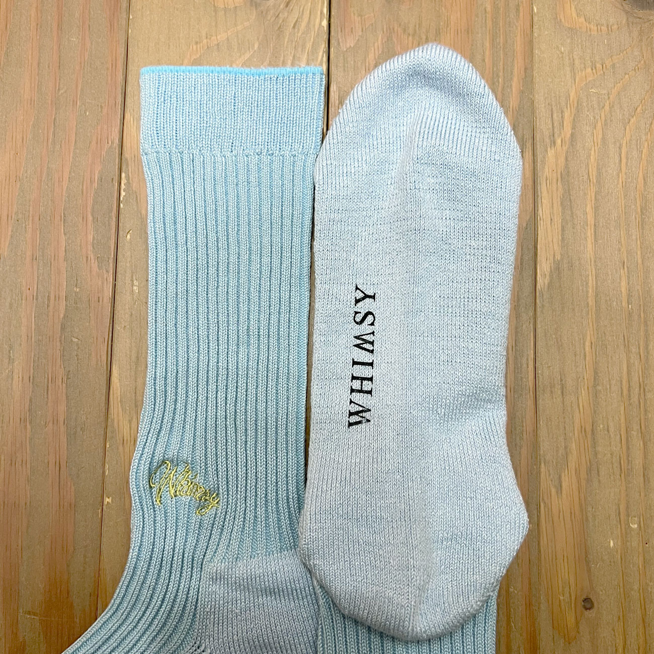 WHIMSY EMJAY SOCKS LIGHT BLUE
