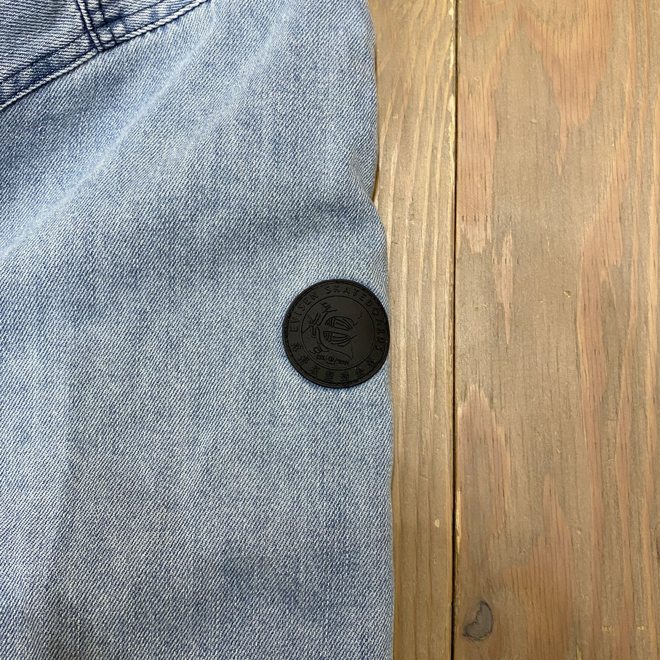 EVISEN EYE FIRE DENIM PUFF JACKET