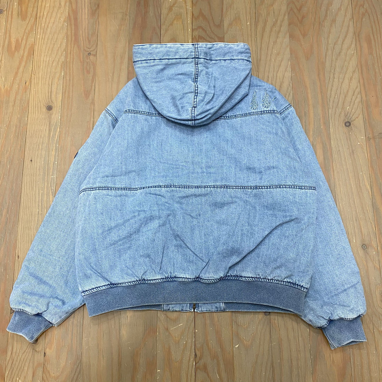 EVISEN EYE FIRE DENIM PUFF JACKET