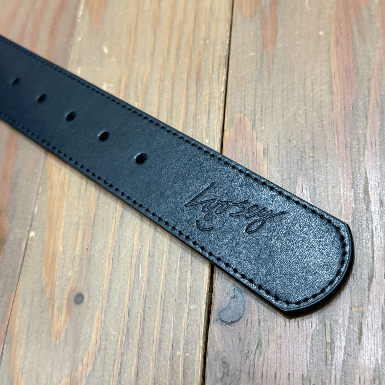 LOOSEY LOVES YOU BLUE CHECKERED STUD FINDER BELT