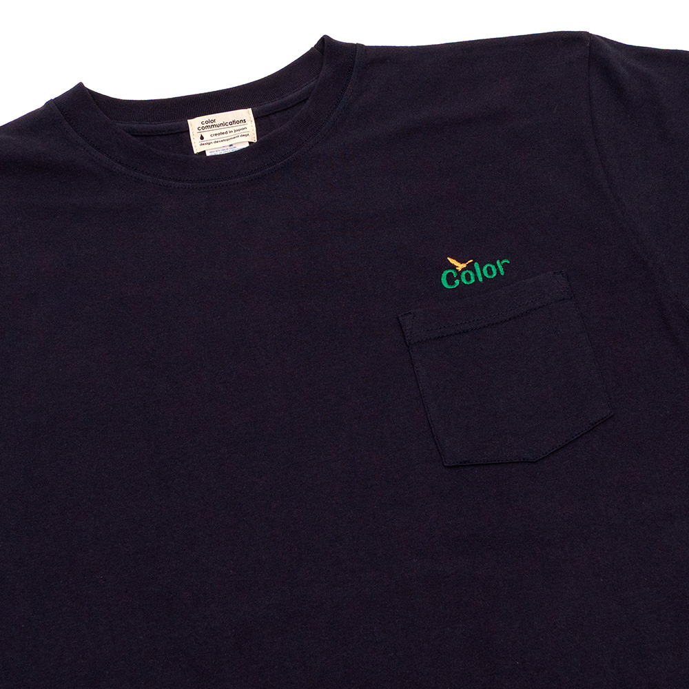 COLOR COMMUNICATIONS WAWA OWL EMB POCKET TEE NAVY