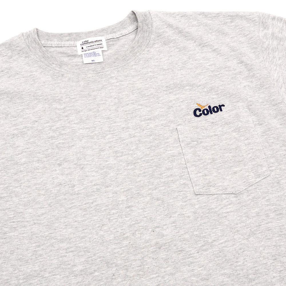 COLOR COMMUNICATIONS WAWA OWL EMB POCKET TEE ASH