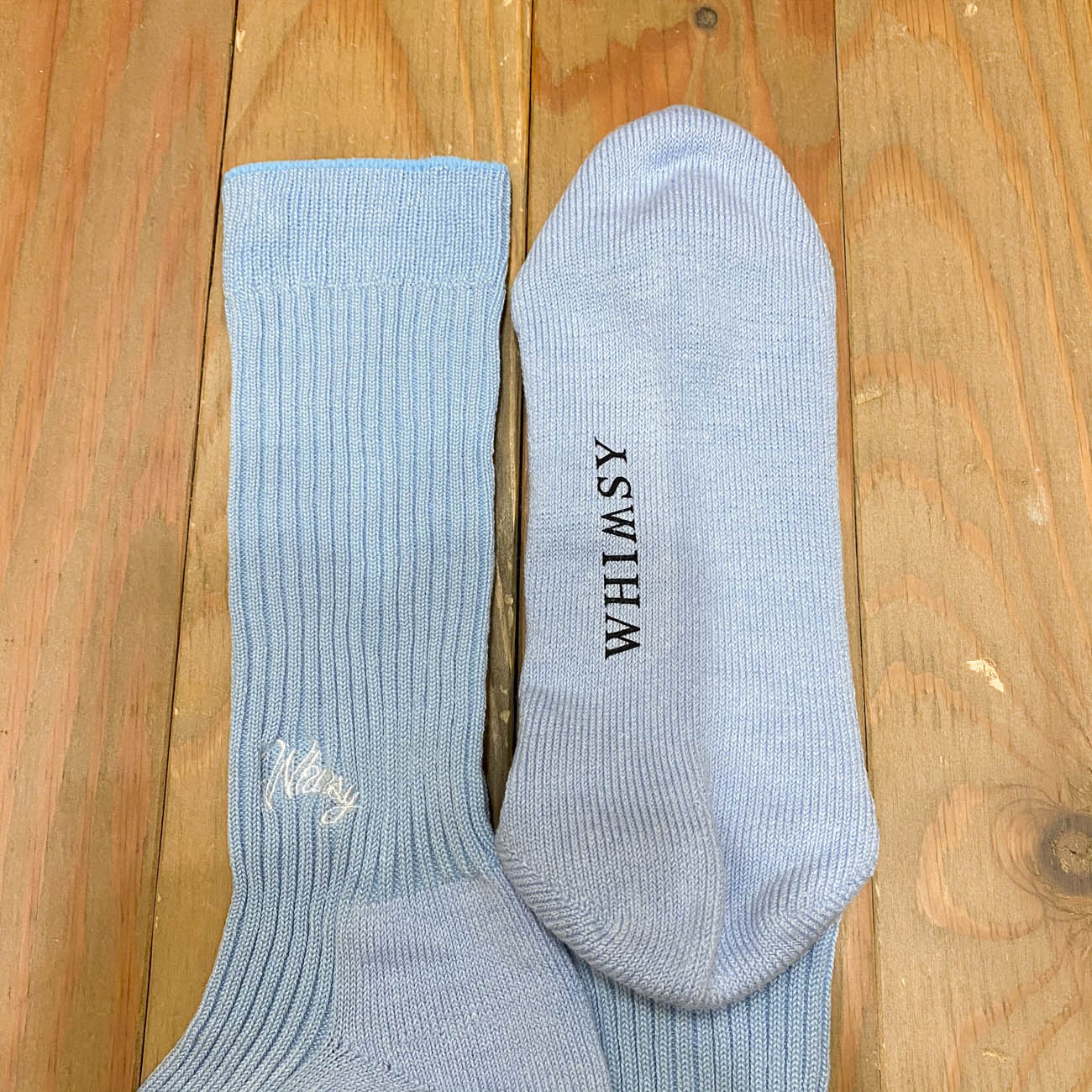 WHIMSY EMJAY SOCKS LIGHT BLUE
